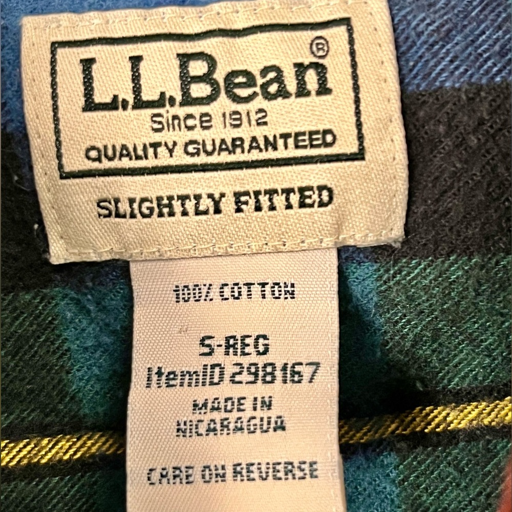 L.L. Bean Women’s Plaid Flannel Shirt - Blue, Green, and Black Size S - Picture 7 of 7